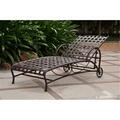 International Caravan Santa Fe Nailhead Single Multi Position Chaise Lounge 3571-SGL-RT-BN